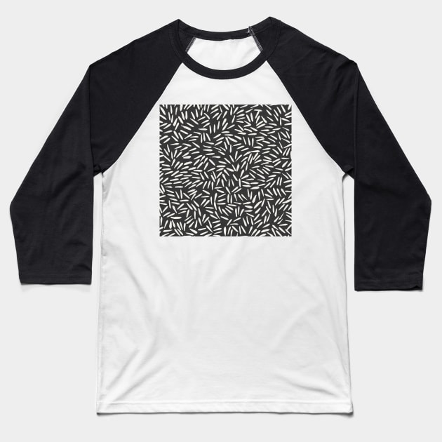 Minimalist Texture on Charcoal Baseball T-Shirt by matise